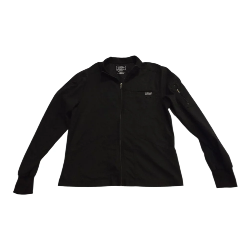 Cherokee Workwear Revolution Men's Black Scrub Jacket. - Picture 2 of 7